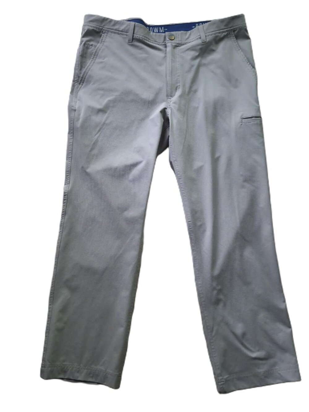 ROWM Mens Light Grey 100% Polyester  Straight Leg Pants 38x30